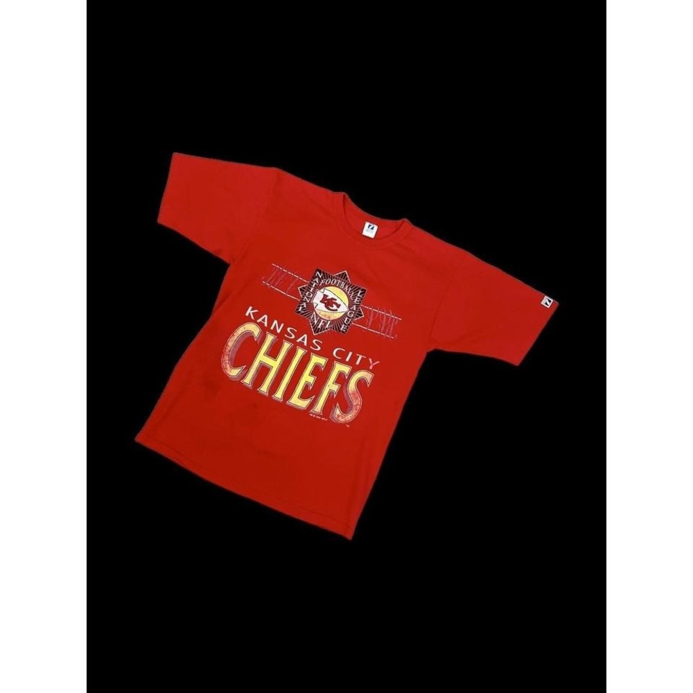 Vintage Kansas City Chiefs T-Shirt 1990s Logo 7 Red Men's Large